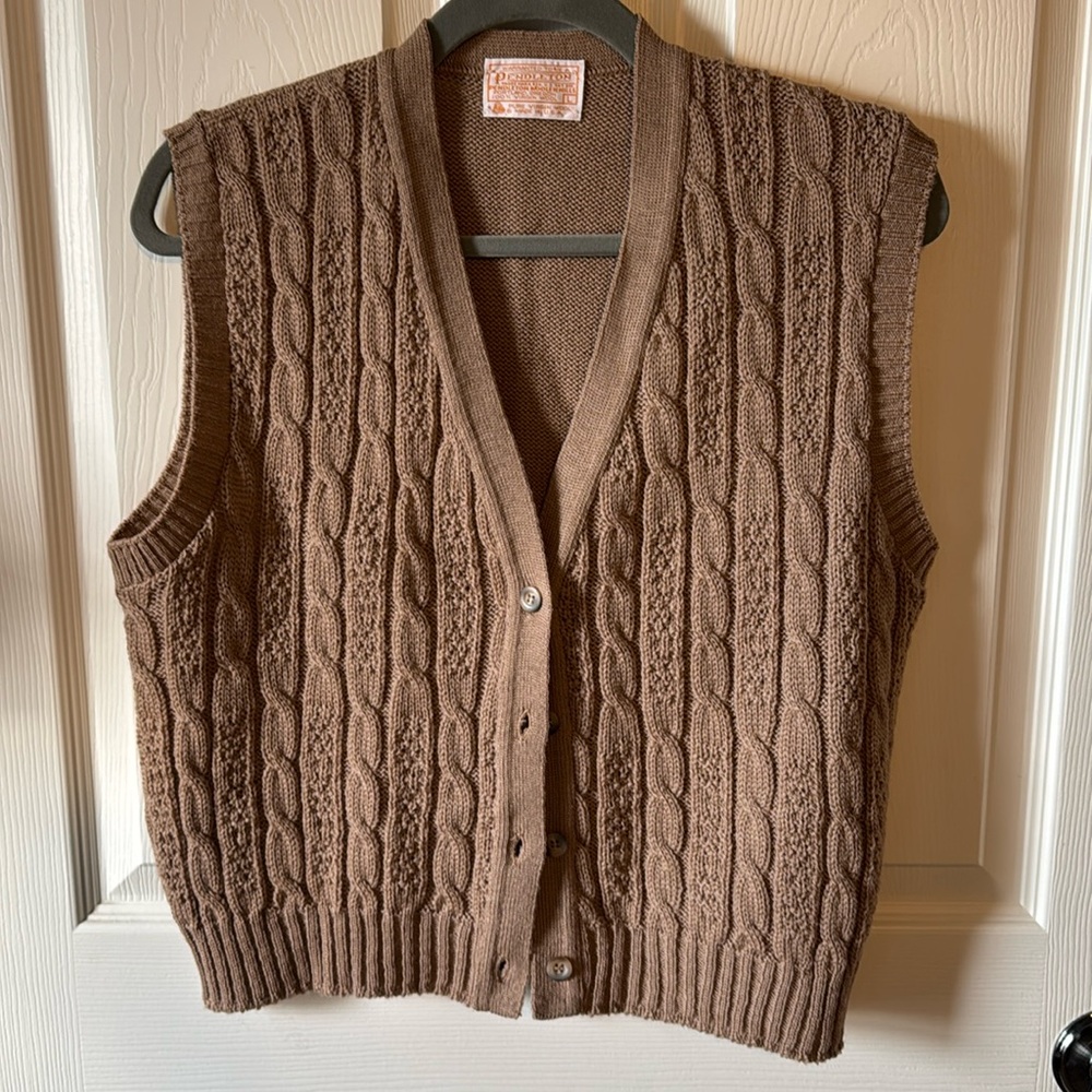 Vintage Pendleton Wool Cable Knit Vest